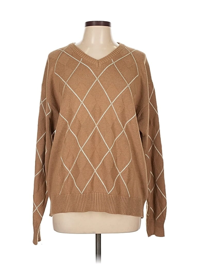 Pre-owned Assorted Brands Pullover Sweater In Brown