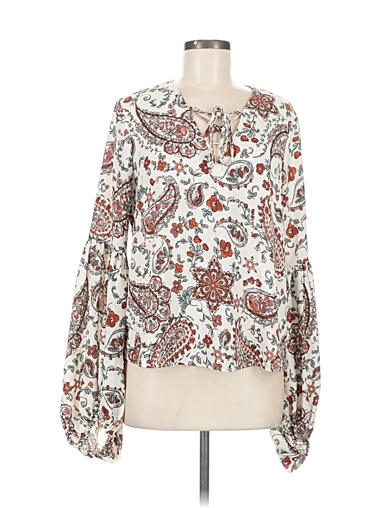 BANANA REPUBLIC Pre-owned Long Sleeve Blouse In White