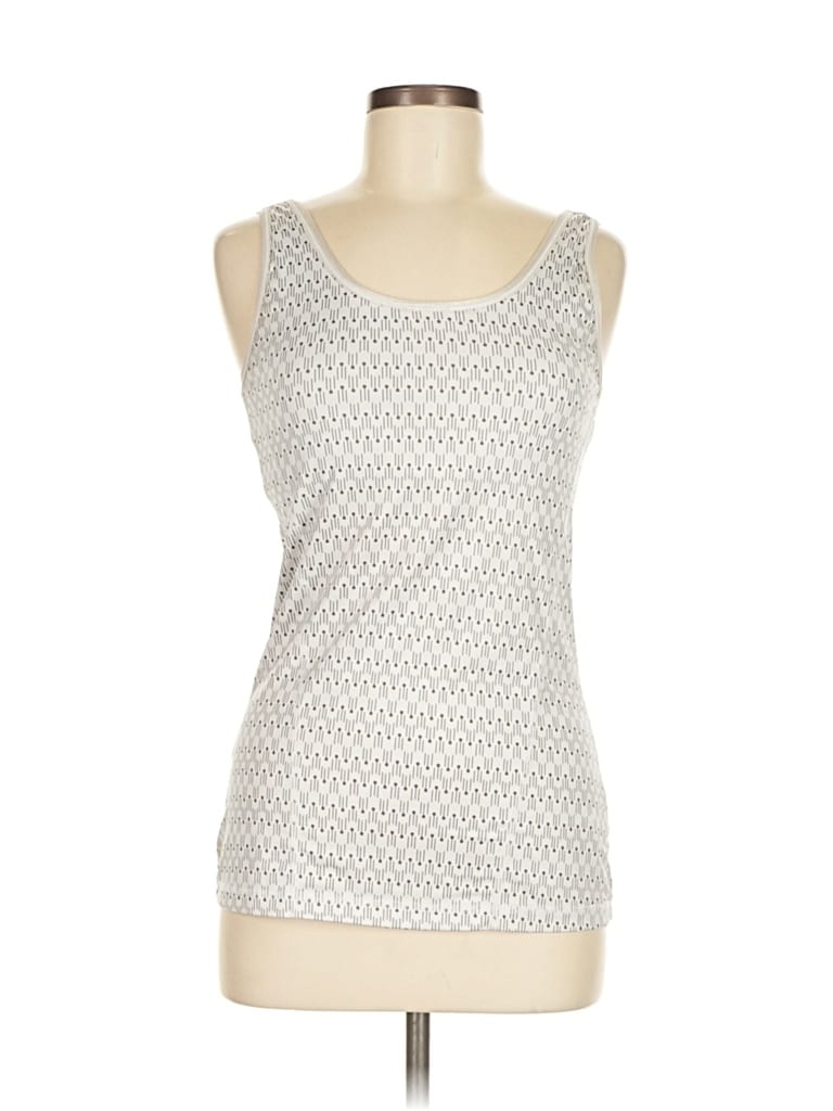 Click to view more detailed imagery on our partner's website Pre-owned Lole Tank Top Silver Square Neckline Tops