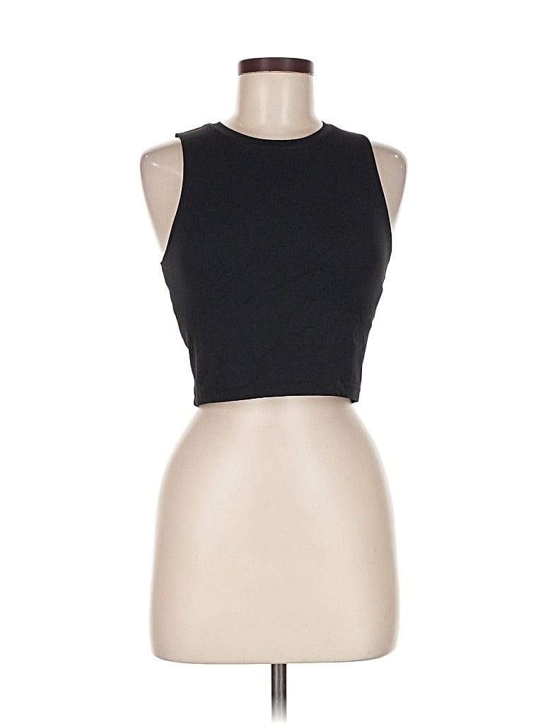 Pre-owned Unbranded Tank Top Black Halter Neckline Tops