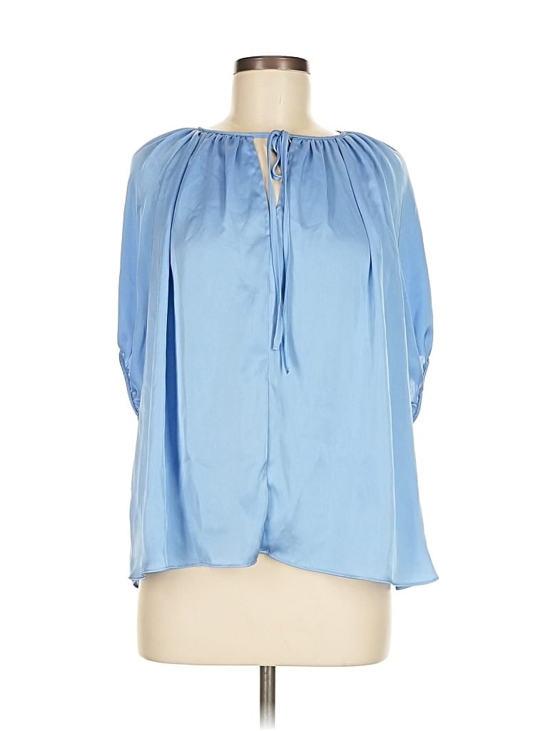 Pre-owned H&m 3/4 Sleeve Blouse In Blue