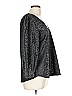 Ro & De Metallic Silver Long Sleeve Blouse Size L - photo 4