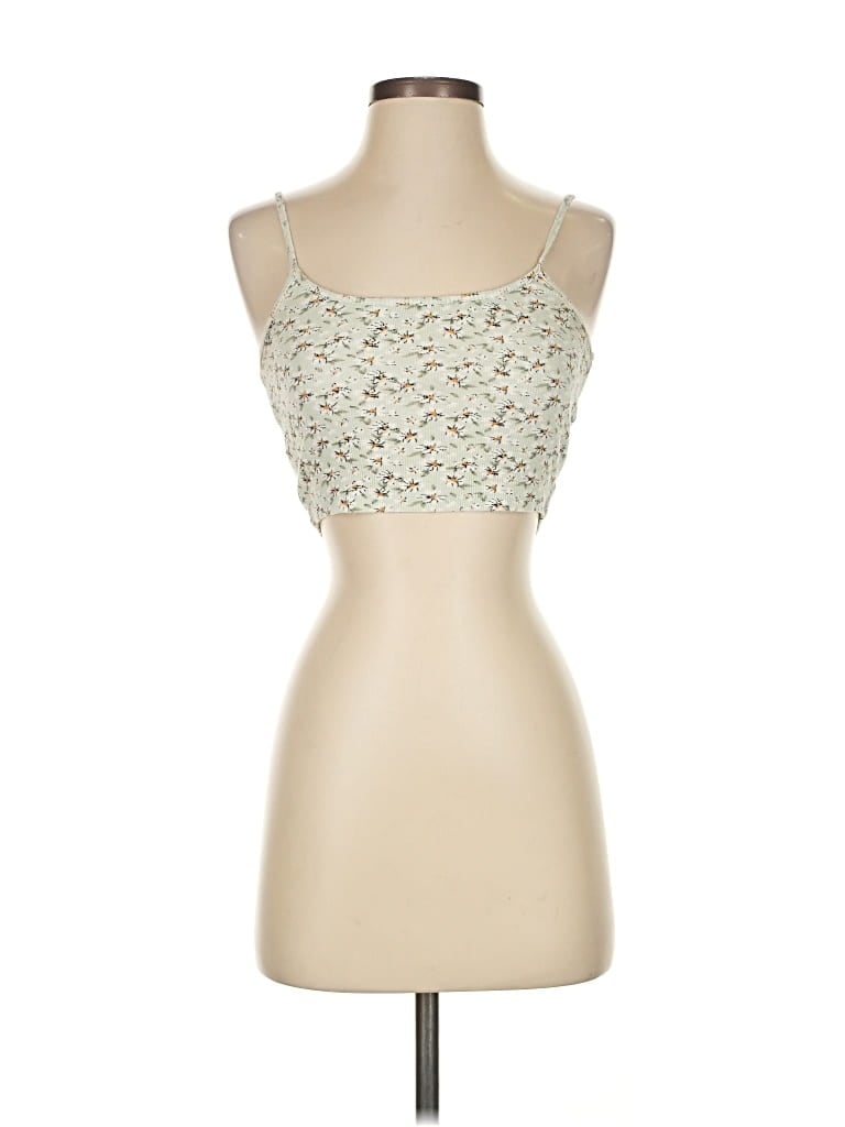 Pre-owned Hollister Tank Top Ivory Strapless Neckline Tops In White