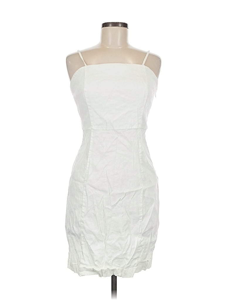 Pre-owned H By Halston Cocktail Dress In White