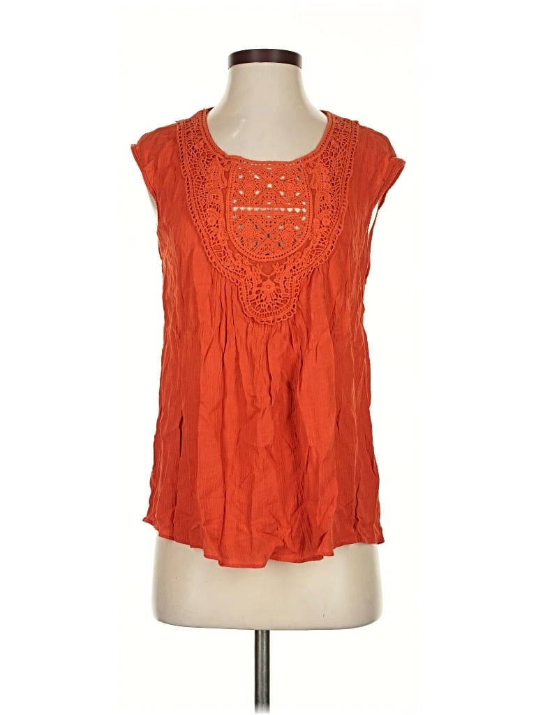 Pre-owned Max Studio Sleeveless Blouse In Orange