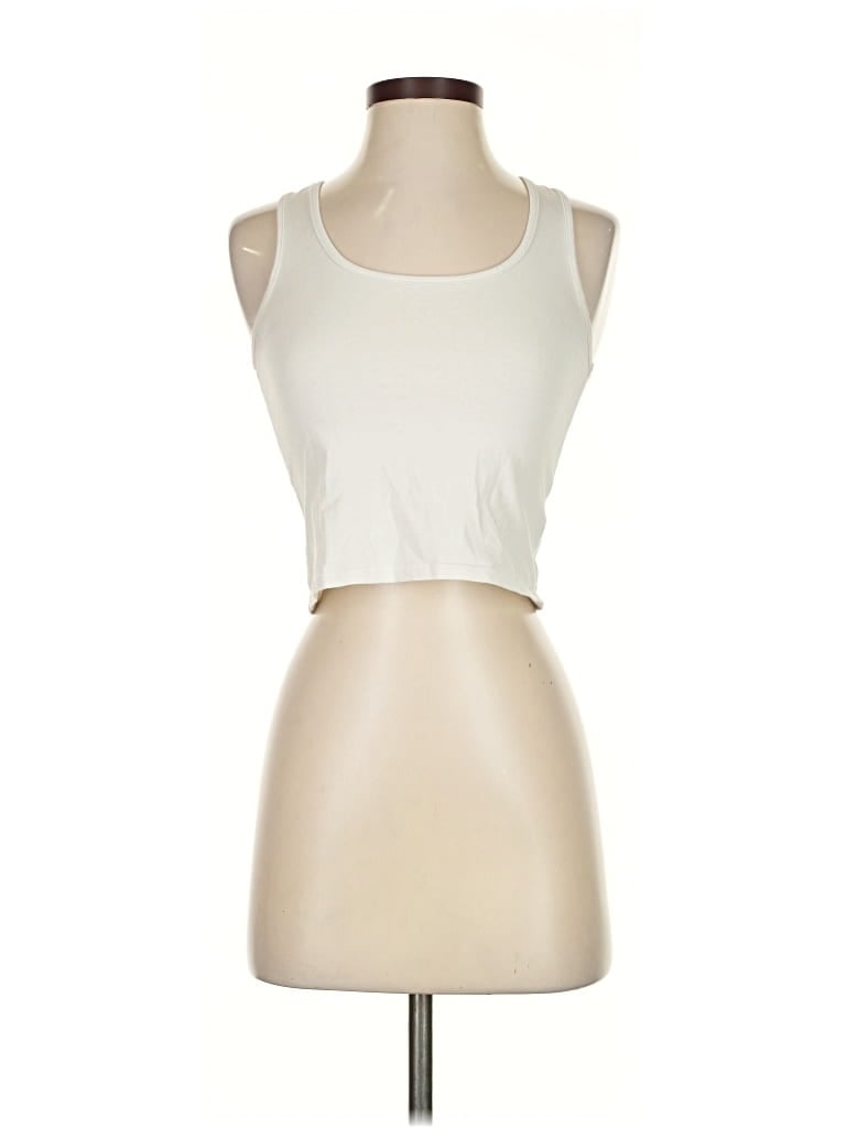 UNBRANDED Pre-owned Tank Top Ivory Strapless Neckline Tops In White