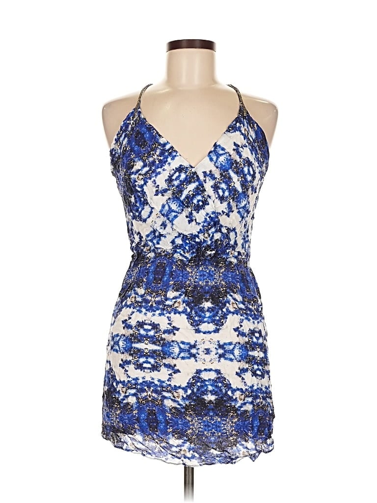 Pre-owned Vix By Paula Hermanny Sleeveless Top Blue Halter Neckline Tops