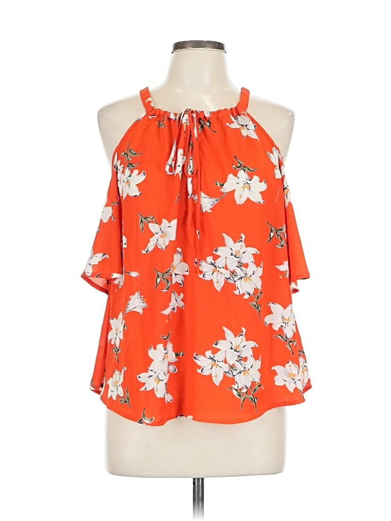 Pre-owned Sienna Sky Sleeveless Blouse In Orange