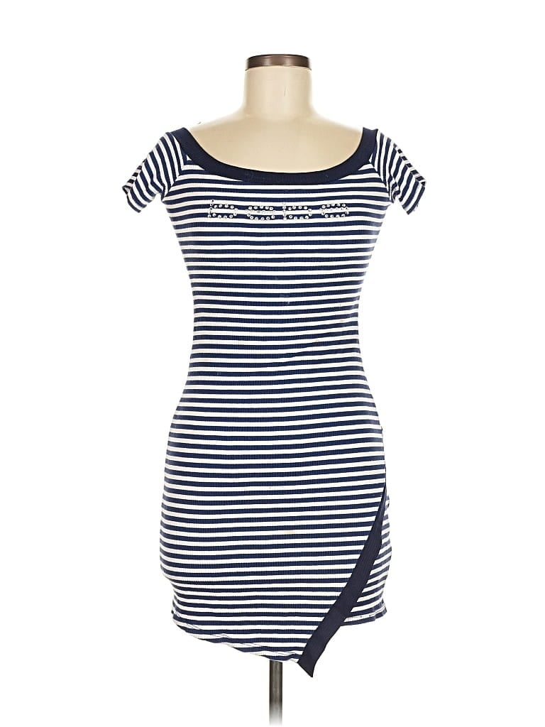 Pre-owned Bebe Casual Dress In Blue