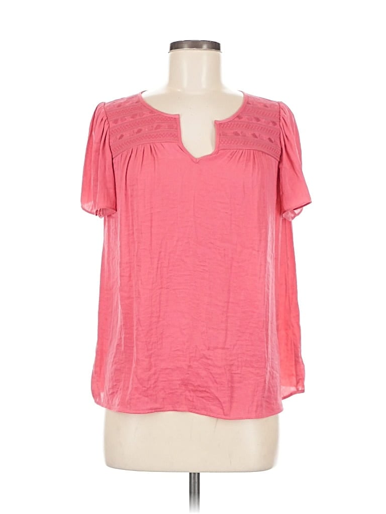 Pre-owned Rachel Zoe Tjx Short Sleeve Blouse In Pink