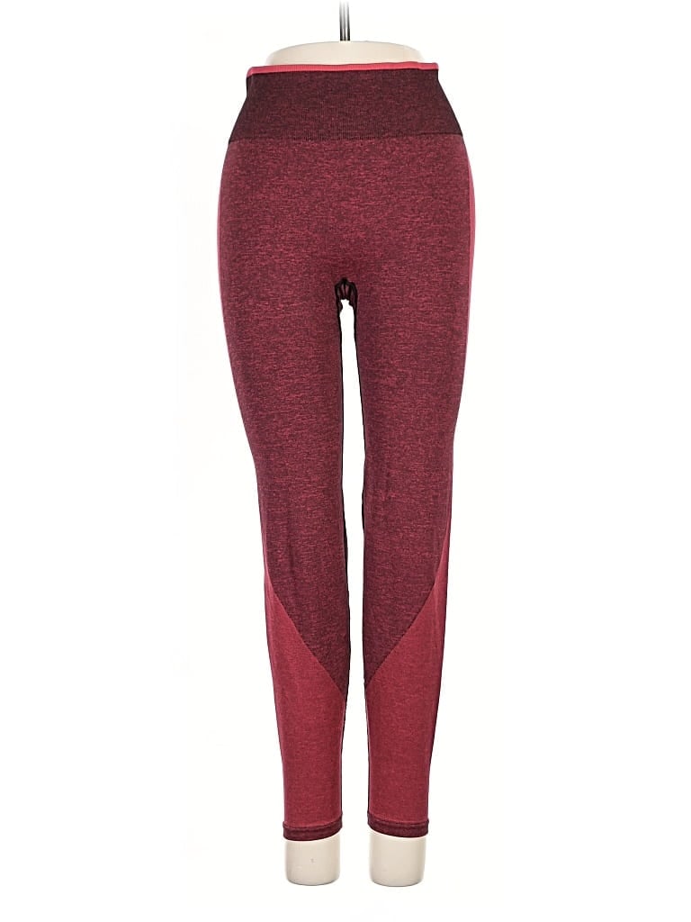 Pre-owned Victoria's Secret Pink Active Pants In Burgundy