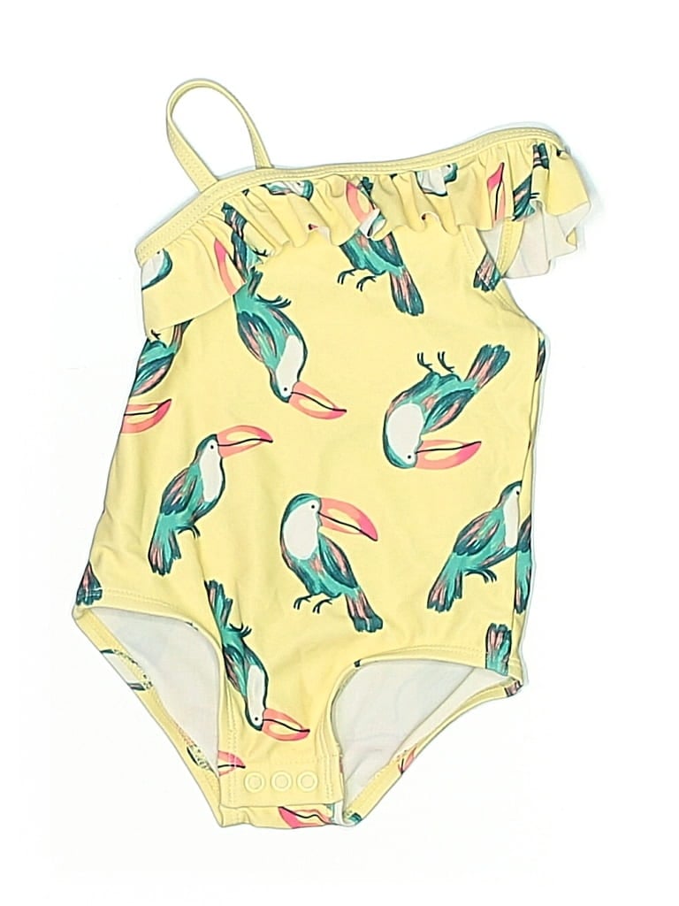 Pre-owned Carter's Babies' One Piece Swimsuit In Yellow