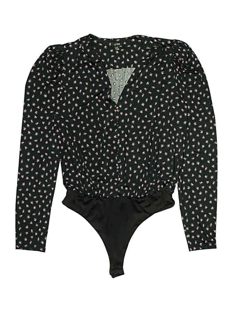 Pre-owned Afrm Long Sleeve Blouse In Black