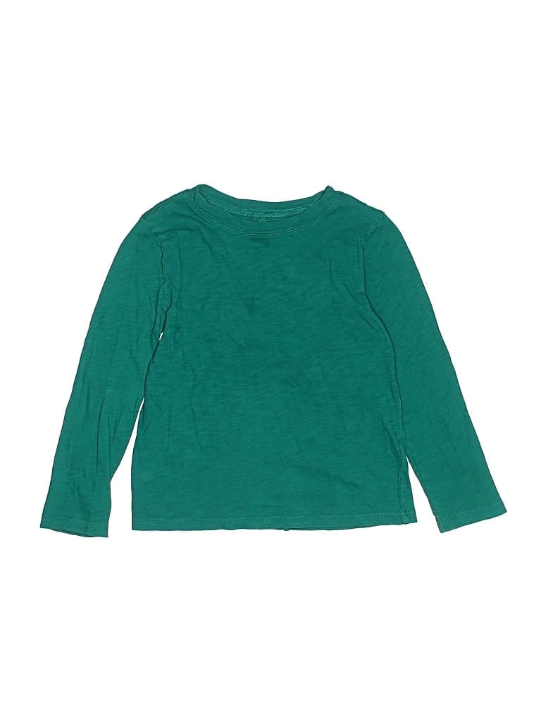 Pre-owned Crewcuts Outlet Kids' Long Sleeve T-shirt In Green