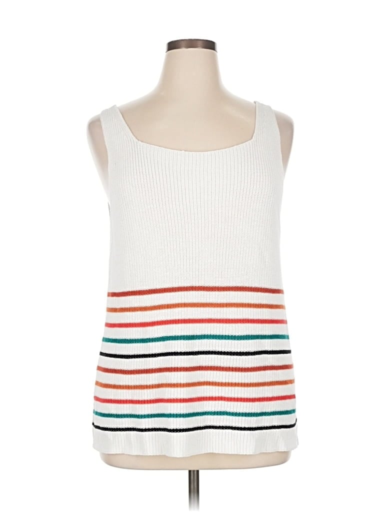 UNBRANDED Pre-owned Tank Top White Square Neckline Tops