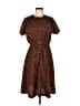 Unbranded Animal Print Brown Casual Dress Size 8 - photo 1