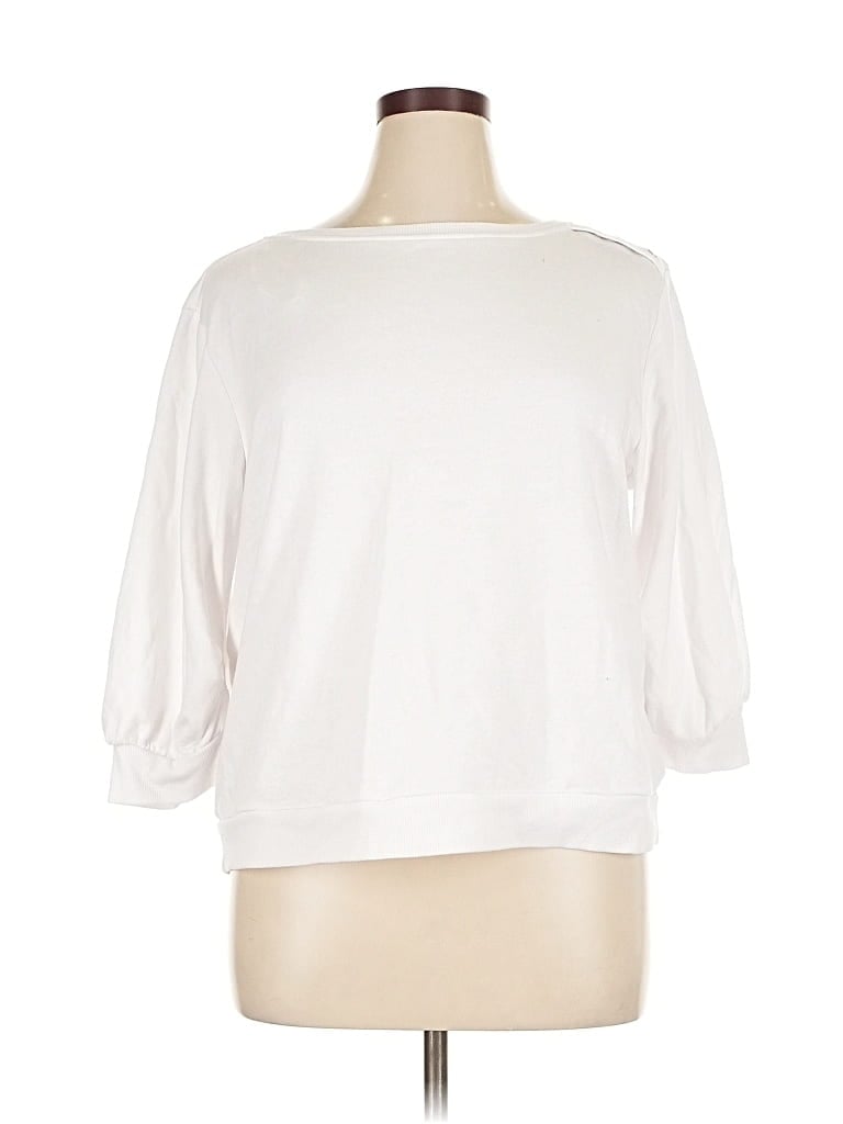 Pre-owned Vince Camuto Sweatshirt In White