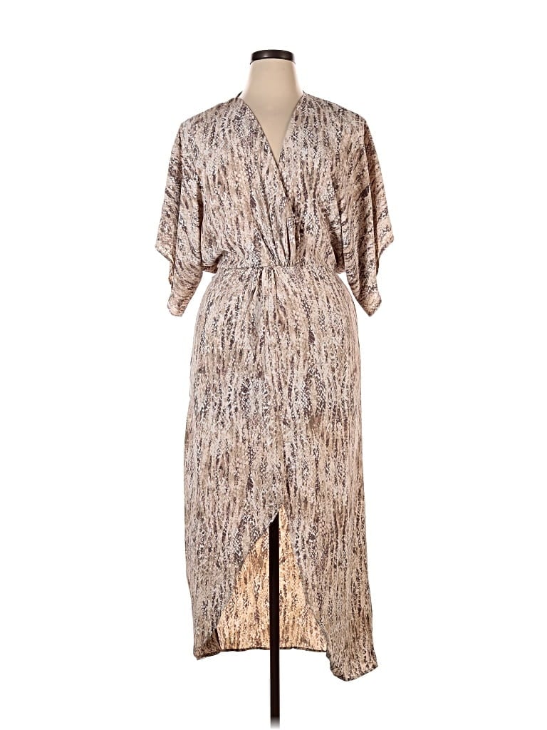 Pre-owned Lezat Casual Dress In Brown