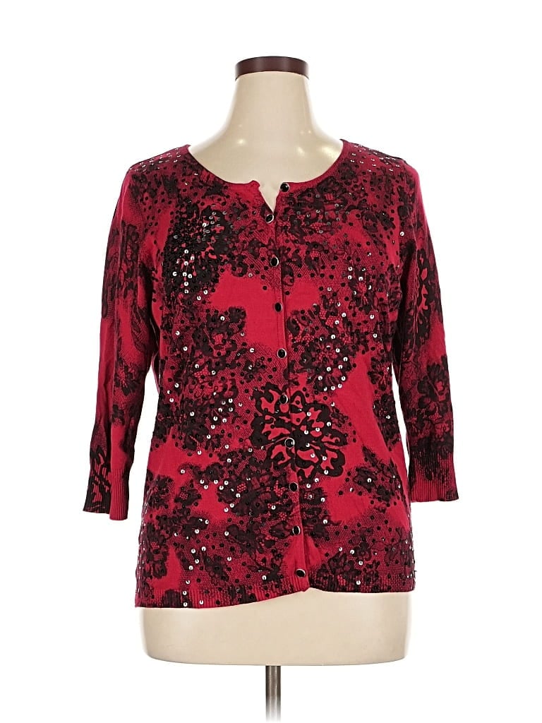 Pre-owned New Directions 3/4 Sleeve Blouse In Red
