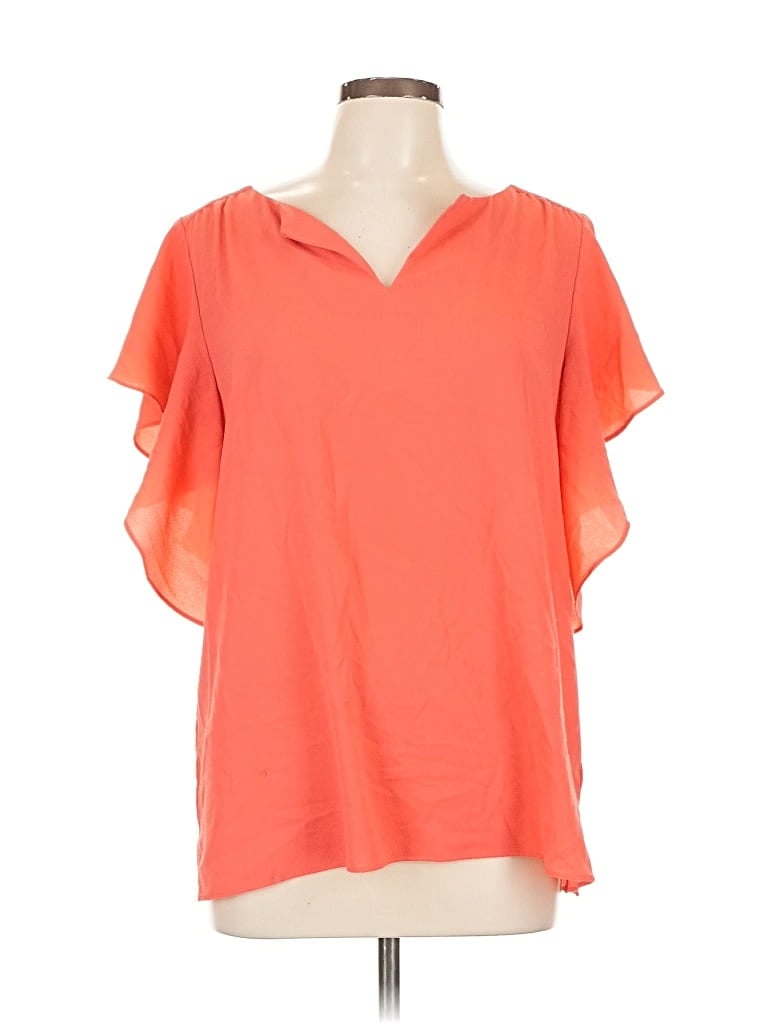 Pre-owned Counterparts Short Sleeve Blouse In Orange