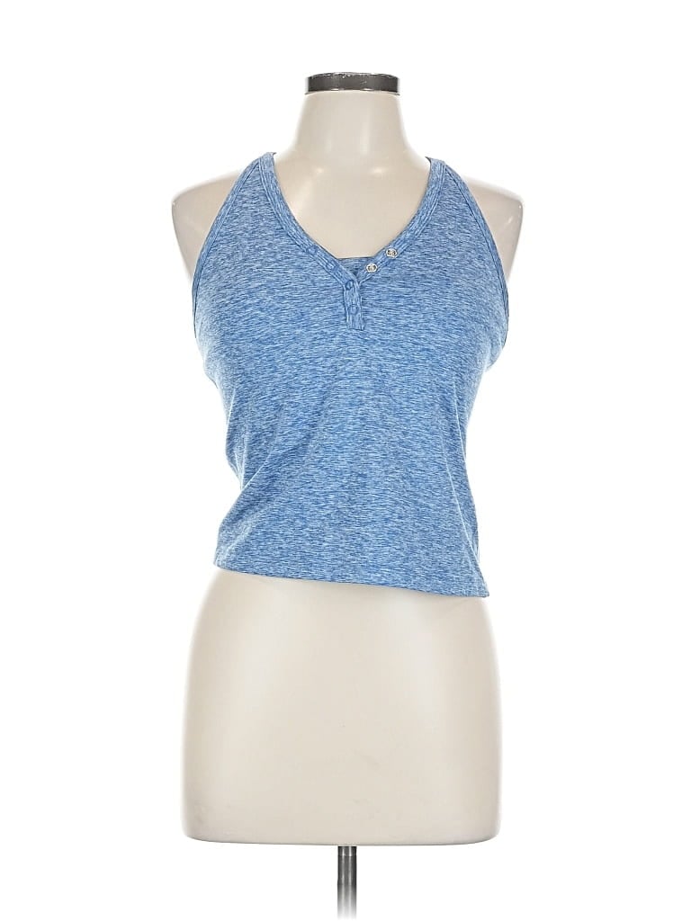 Pre-owned Sincerely Jules Tank Top Blue Halter Neckline Tops