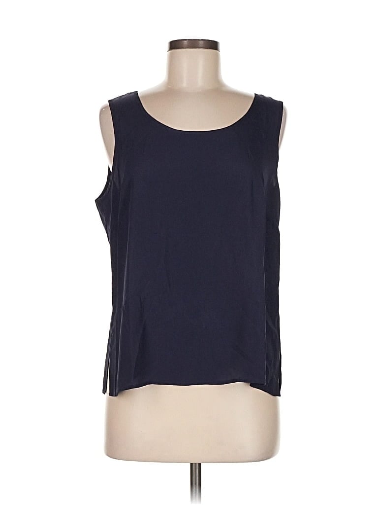 Pre-owned Linea By Louis Dell'olio Sleeveless Blouse In Blue