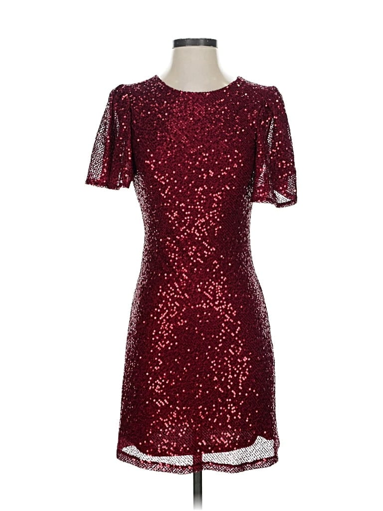 Pre-owned Astr Cocktail Dress In Burgundy