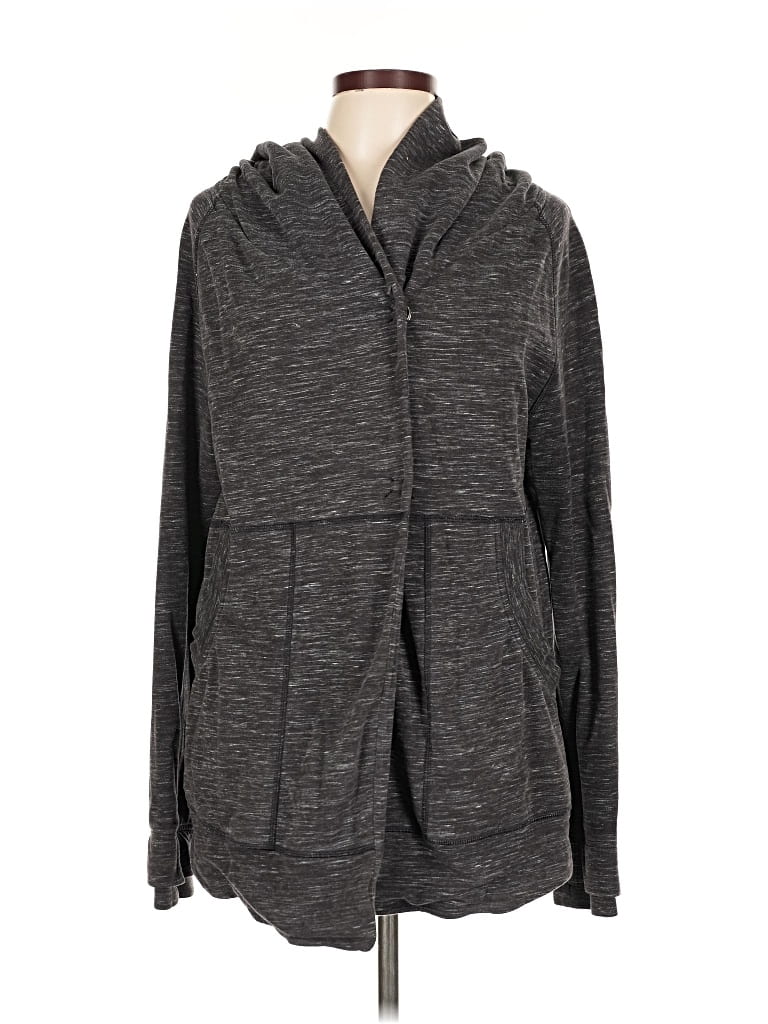 Pre-owned Lululemon Athletica Zip Up Hoodie In Gray
