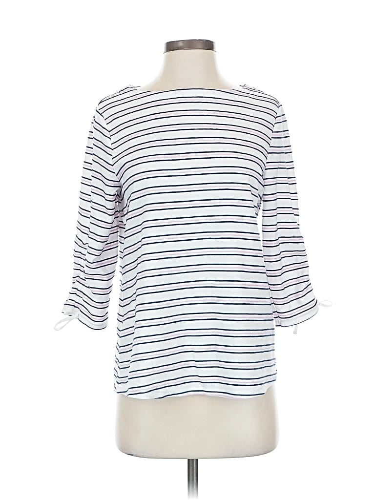 Pre-owned Croft & Barrow 3/4 Sleeve T-shirt In White