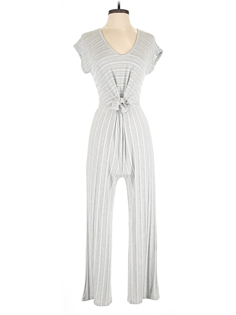 Pre-owned Caution To The Wind Jumpsuit In Gray