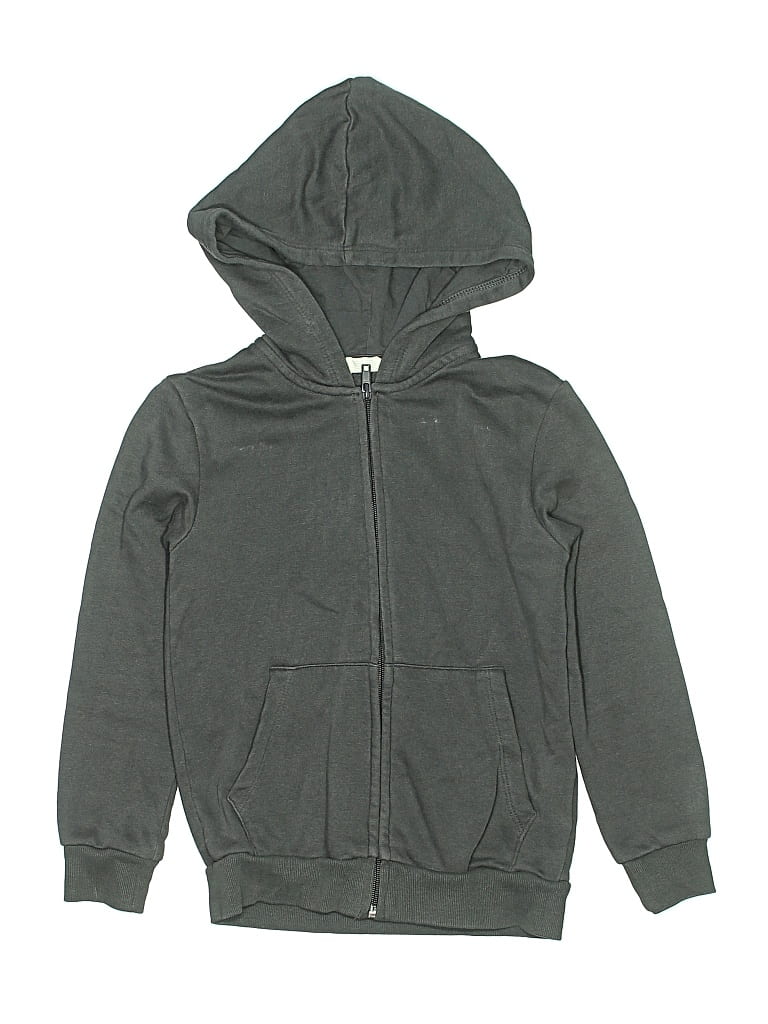 Pre-owned H&m Kids' Zip Up Hoodie In Gray