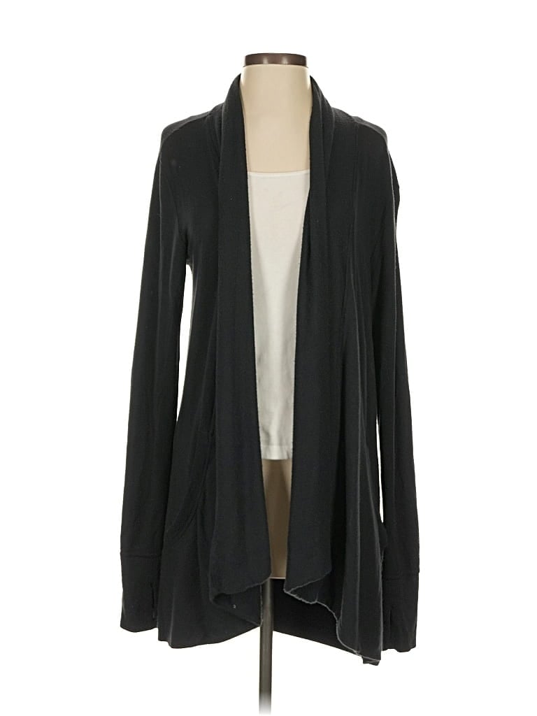 Pre-owned Athleta Cardigan Sweater In Black