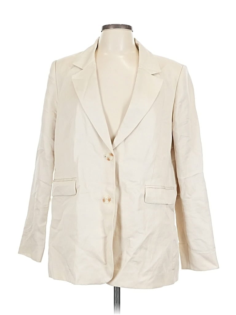 Pre-owned Paris Atelier & Other Stories 3/4 Sleeve Top Ivory Square Neckline Tops In White