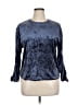 MELLODAY Blue Long Sleeve Top Size XL - photo 1