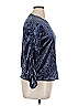 MELLODAY Blue Long Sleeve Top Size XL - photo 4