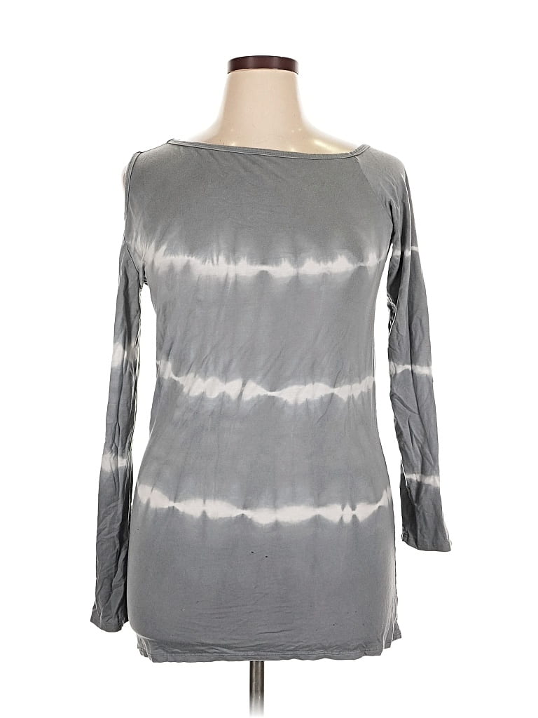 Pre-owned Go Couture 3/4 Sleeve T-shirt In Gray