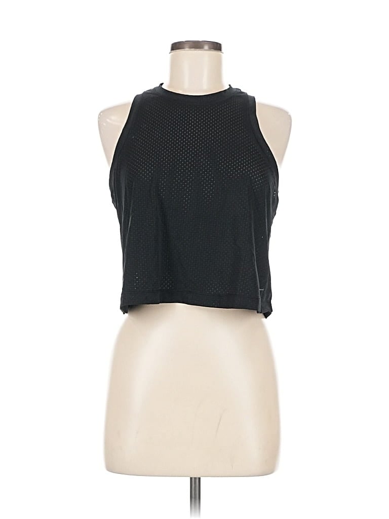 NIKE Pre-owned Tank Top Black Halter Neckline Tops