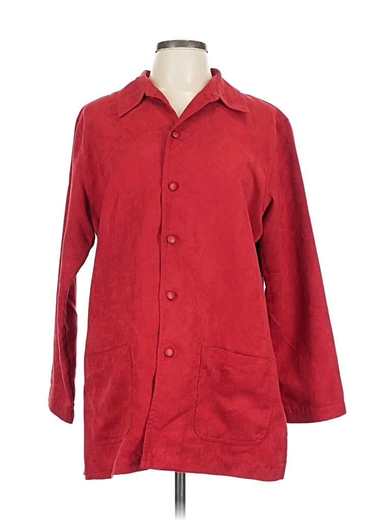 Pre-owned Chico's Design 3/4 Sleeve Blouse In Burgundy