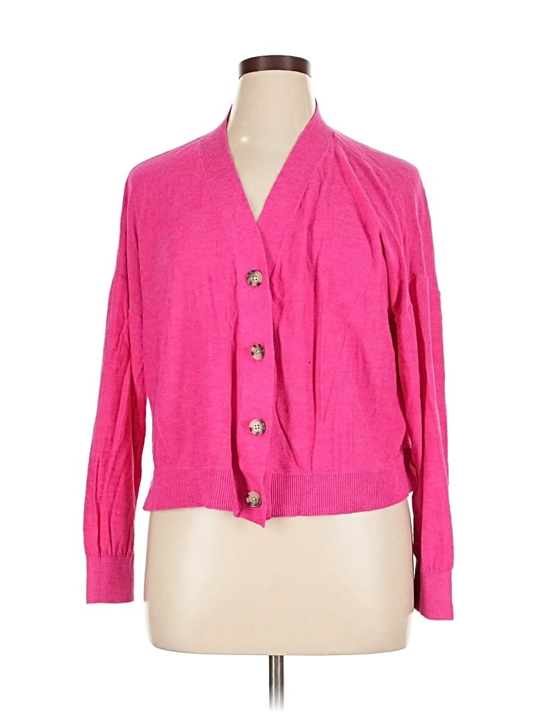 Pre-owned Ann Taylor Loft Cardigan Sweater In Pink