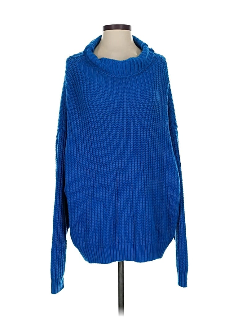 Pre-owned Free People Pullover Sweater In Blue