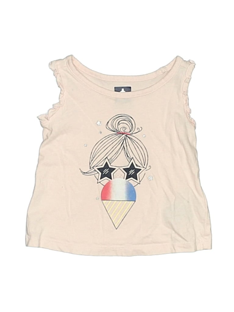 Pre-owned Baby Gap Kids' Sleeveless T-shirt In Pink
