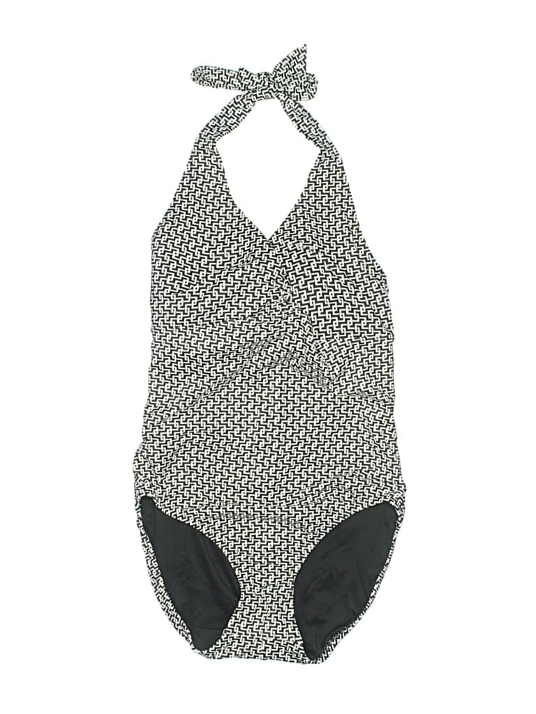 Pre-owned Lands' End One Piece Swimsuit In Gray
