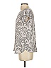 Ann Taylor LOFT 100% Polyester Silver Short Sleeve Blouse Size XS - photo 5
