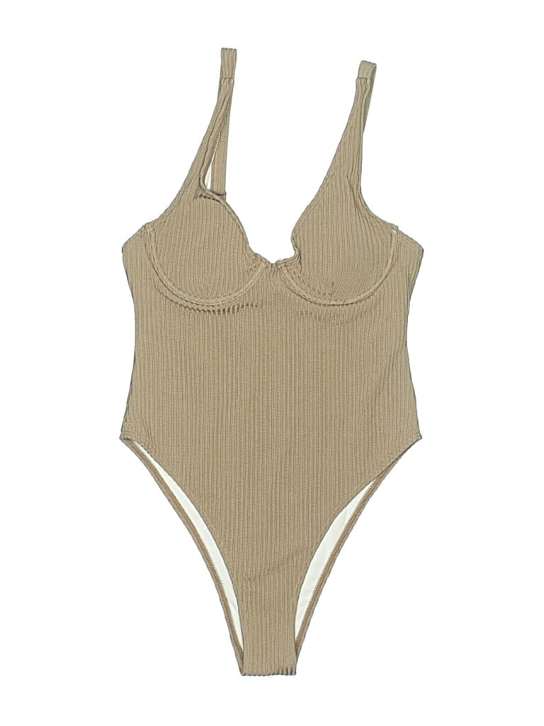 UNBRANDED Pre-owned One Piece Swimsuit In Brown