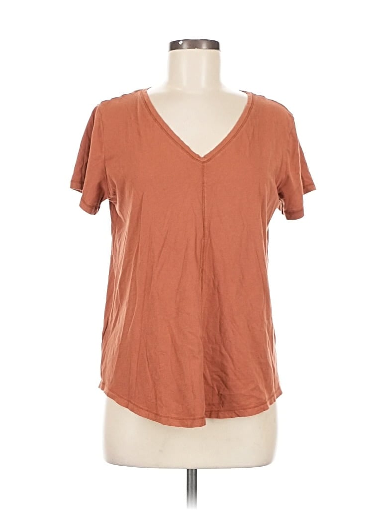 Pre-owned Eddie Bauer Short Sleeve T-shirt In Brown