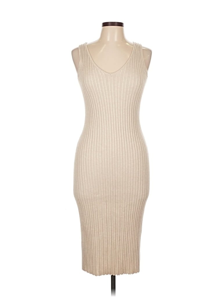 Pre-owned Olive & Oak Casual Dress In Brown