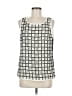 Ann Taylor 100% Polyester Silver Sleeveless Blouse Size 8 - photo 1