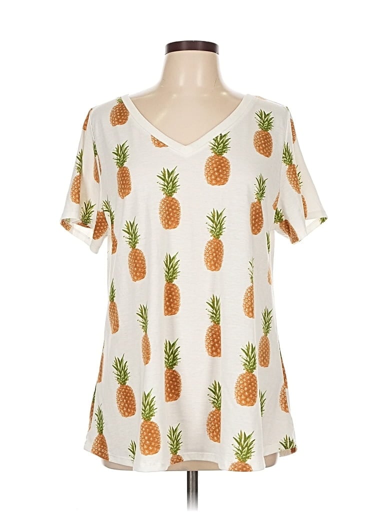 LULAROE Pre-owned Short Sleeve T-shirt In White