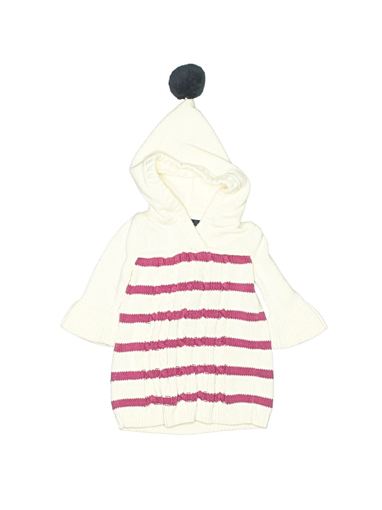 Pre-owned Baby Gap Babies' Pullover Hoodie In White