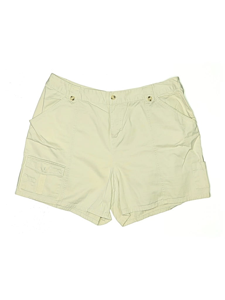 Pre-owned Dressbarn Khaki Shorts In Yellow